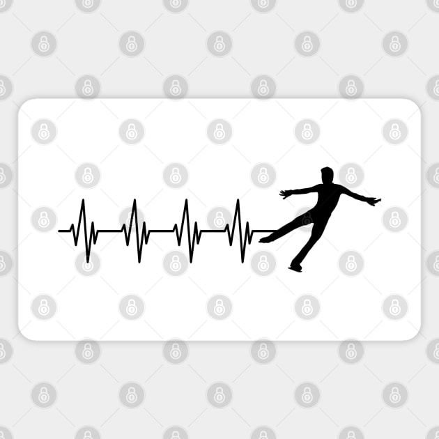 Ice skate dance heartbeat Magnet by KC Happy Shop